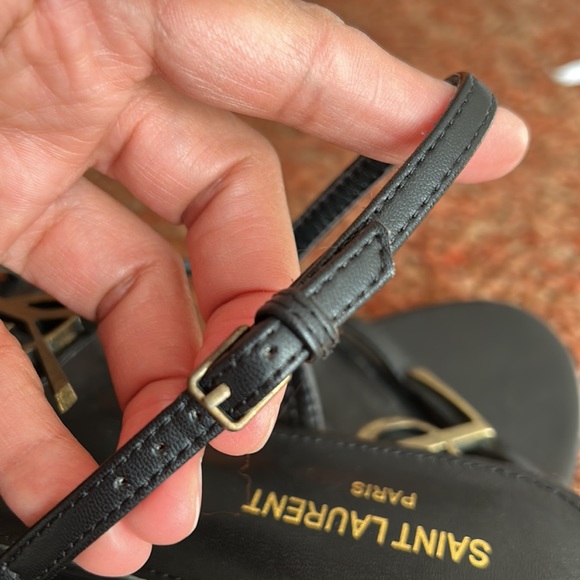 SOLD❤️Authentic Saint Laurent Black Cassandra Sandal - Picture 9 of 11